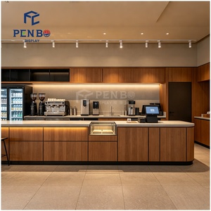 High End Coffee Shop Interior Design Commercial Coffee Bar Modern Coffee Shop Counter For Sale