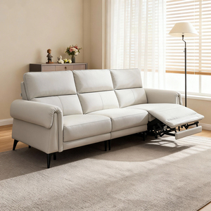 Electric Adjustable Recliner Sofa Set Full Leather