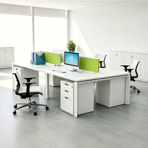 Modular 2 4 6 Person L Shape Office Desks Wooden Office Workstation Cubicles Work Station Office Furniture