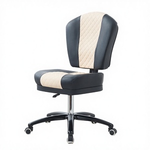 Luxury Black Leather Custom Logo Poker/Bar Chair Modern Adjustable Wheels Home Bar Dining Bedroom Living Room Gym