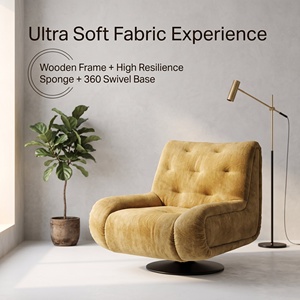 Modern Tufted Velvet Swivel Lounge Chair