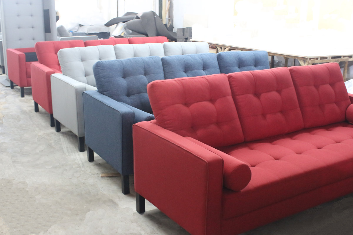 B2B retail sofa collection produced in Indonesia custom sofa factory