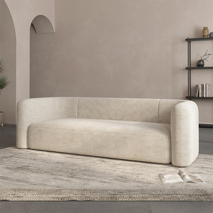 Modern Design Three Seat Fabric Large Size Modular Compression Tufted Space-Saving Sectional Sofa Easy Assembly Living Room